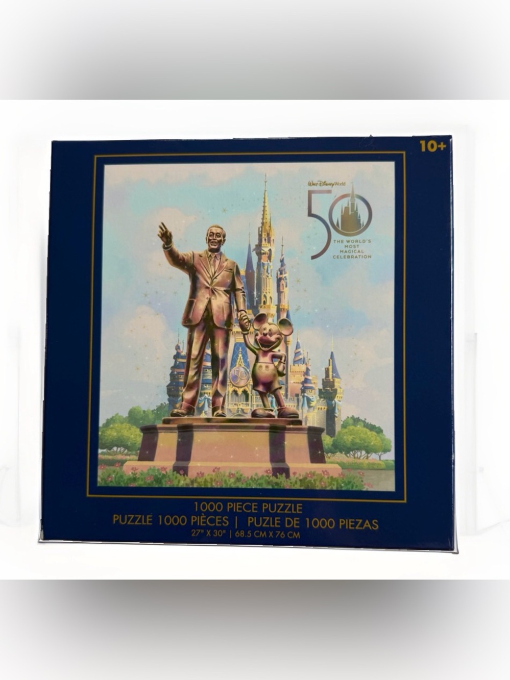 Disney World 50th Anniversary Partners Statue Cinderella Castle Puzzle 1000 Pc